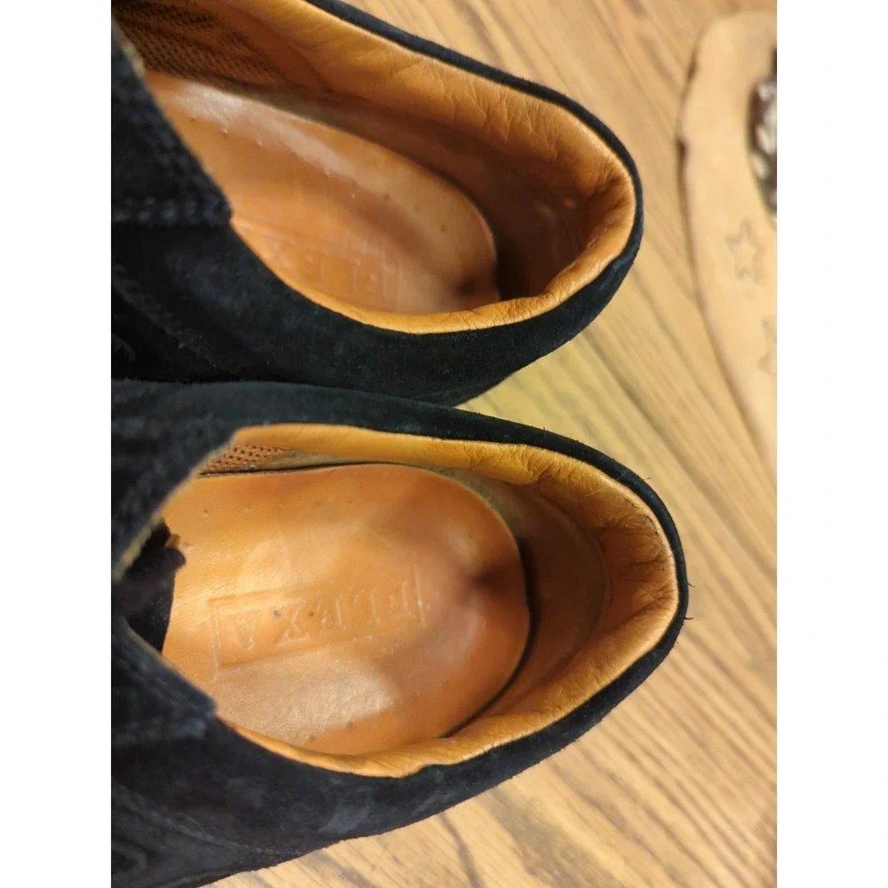 Men's Black Suede Flexa Shoes Size 8.5 Made In‎ Italy